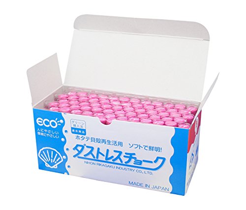 日本理化学 Dustless Chalk 72pcs, Red - color: Red