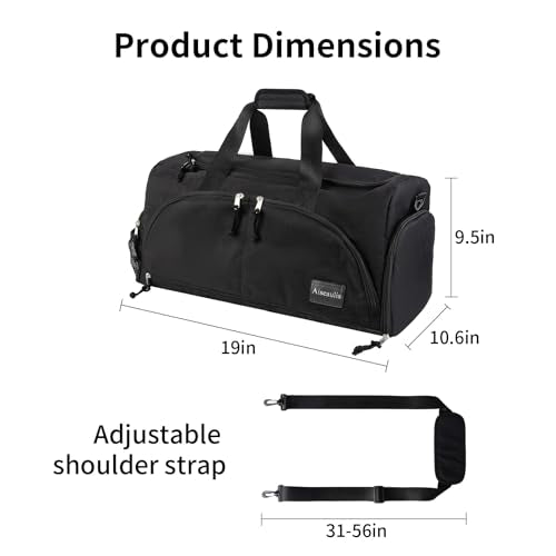 Gym Bag for Men & Women with Shoes Compartment and Wet Pocket Convertible Duffle Bag and Gym Backpack Waterproof Sports Duffel for Travel, Sports, Fitness & Workout