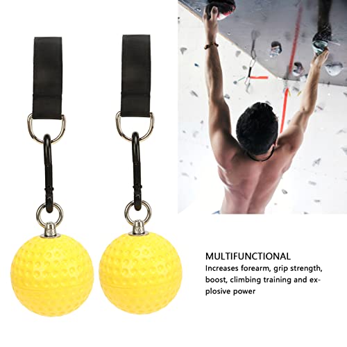 Pull Up Ball Grip with Straps, Non Slip Climbing Ball Handles, Multi Functional Training Attachment for Strength Fitness, Durable PU Material with Stainless Steel Hooks for Indoor