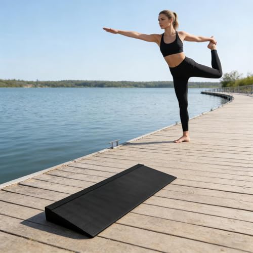 Squat Wedge Large Non-Slip Workout Equipment | Incline Workout Wedge for Squats for Men Women Home Gym Exercise Fitness Calf Raise Strength Performance