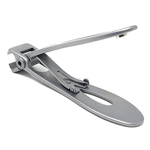 KOHM Nail Clippers for Thick Nails - Heavy Duty, Wide Mouth Professional Fingernail and Toenail Clippers for Men, Women & Seniors, Silver - color: Straight-silver