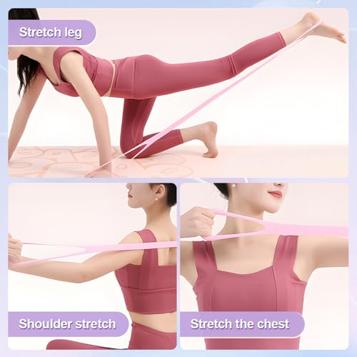 3pcs Figure 8 Resistance Band, Arm Back Training Elastic Ropes, Elastic Stretching Resistances Band for Arms, Back, Shoulders, and Chest Workouts, Exercise Equipment