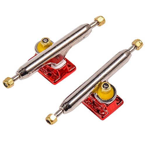 Fingerboard Trucks with Upgraded Urethane Bushings and Pivot Cup,34mm 32mm Width,Normal Kingpin (Red, 34mm) - color: Red, size: 34mm