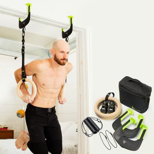 Duonamic Eleviia: Portable Doorway Pull-Up Bar – Lightweight, Travel-Ready, 250 lb Capacity - color: BROWN