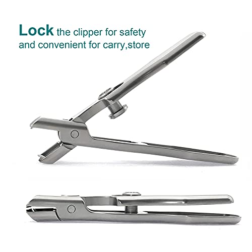 Nail Clippers for Men Thick Nails, Large Wide Jaw Opening Long Handle Heavy Duty Ultra Sharp Toe Nail Clippers with Catcher for Seniors,Adult,Women (Silver with File) - color: Silver With File