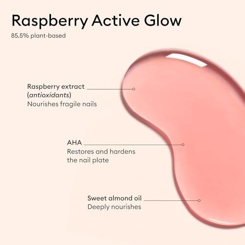 Manucurist Active Glow Raspberry Gift Set with Green Oil | Care Nail Polish and Cuticle Oil Gift Box with Mini Nail File - Vegan Nail Care Gift for Women - color: Active Glow Raspberry Gift Set and Green Oil