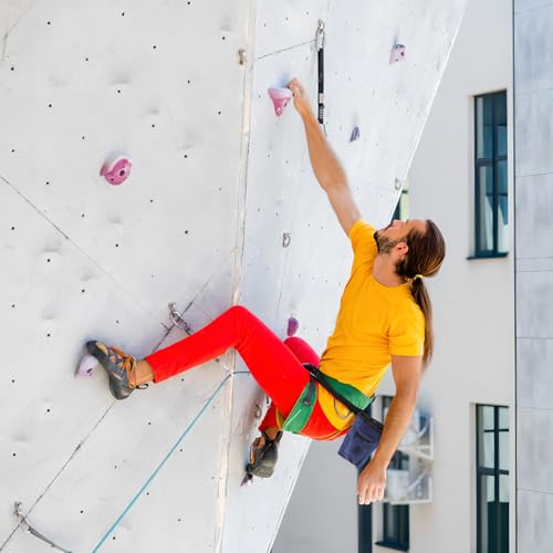STOBAZA Bouldering Chalk Bag with Waist Belt Anti-Slip Rock Climbing Chalk Pouch for Outdoor Mountaineering and Gym Use