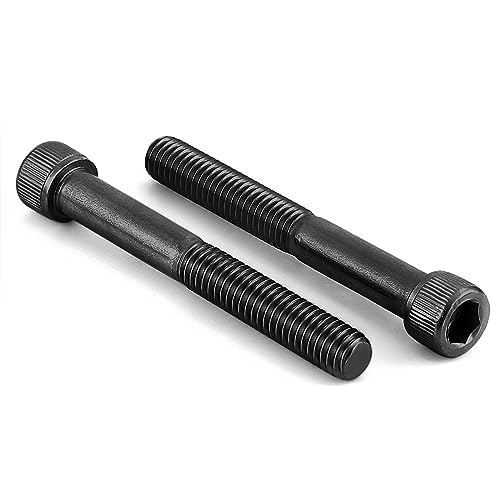 5/16-18 x 2" Socket Head Cap Screws Cap Bolts, 12.9 Grade Alloy Steel Black Oxide, Allen Hex Drive, UNC Coarse Thread Partially Threaded, 10 PCS - size: 5/16-18 x 2"