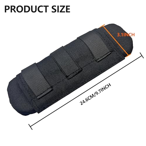 2 Pack Shoulder Strap Pad Backpack Strap Pads Tactical Vest Shoulder Pad Guitar Pad Width Up to 3.1" Compatible with Tactical Vest Tactical Sling Bag - color: Black