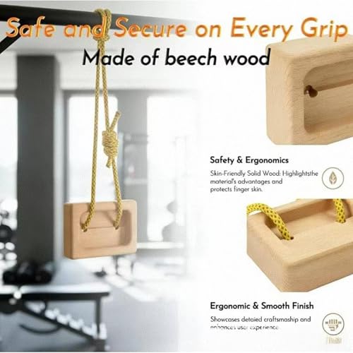 Portable Hangboard | Portable Arm Workout & Pull-up Training Board - Compact Fingerboard Grip Trainer - for Rock Climbers Home Gym Indoor Doorway Wall Outdoor Bouldering Pull Up Workout