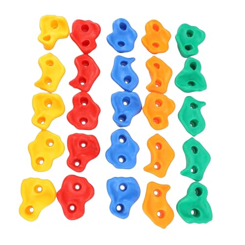 Rock Climbing Holds Set, Colorful Ergonomic Stones with Textured Grip for Indoor Outdoor Climbing Walls