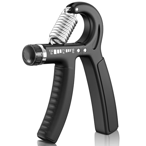 FitBeast Grip Strengthener Forearm Strengthener, Adjustable Hand Grip Strengthener for Strength Training & Rehabilitation, 10-132 lbs Resistance, Ideal for Athletes and Physical Therapy (1 Piece) - color: Black