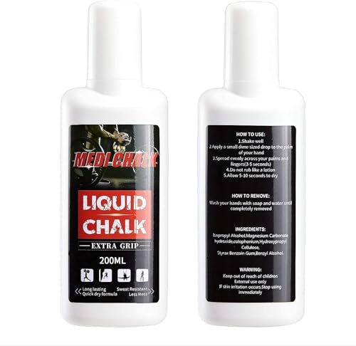 Liquid Chalk, Sports Chalk, Hand Grip Chalk,Weightlifting Chalk,Gym Chalk,Work Out Chalk for Cross Training, Powerlifting,Pole Dance - style: 200ML