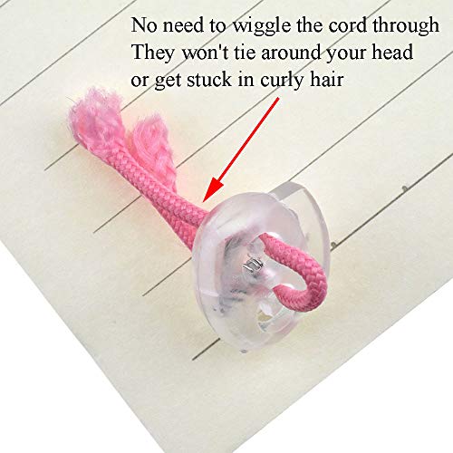 Spring Elastic Fastener Toggles Plastic Cord Lock Buttons Stopper Slider Thread Smooth Hold Tightly - color: Double Holes Clear-17*19mm 40pcs