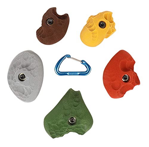 Atomik Rock Climbing Holds 5 Limestone Roof Jugs Set 1 in Assorted Earth Tones