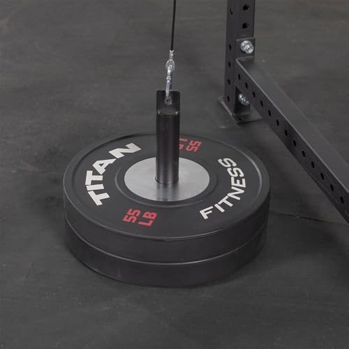 Titan Fitness Olympic Plate-Loaded Loading Pin, 300 LB Capacity, Grip Strength Training for Cable Pulley System LAT Pulldowns or Rotating Deadlift Handles