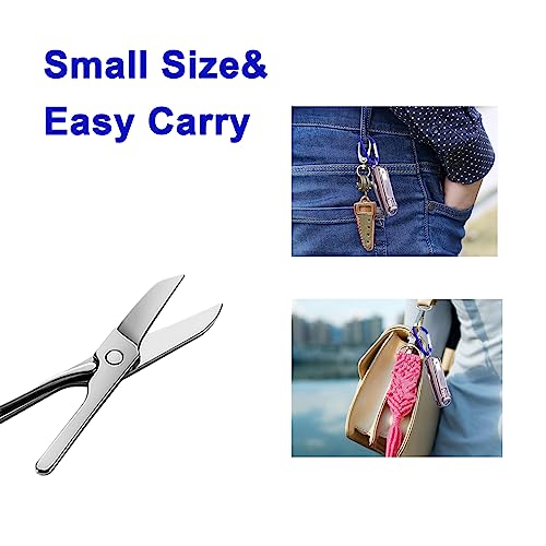 5 in1 Multi Tool Nail Clippers,Keychain,Scissors,Nail Files,Portable Nail Clippers,Stainless Steel Foldable Nail Cutter,Mini Multi Purpose Pocket Nail Clippers,Travel,Hiking,Camping