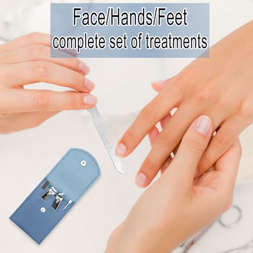 20 Sets Manicure Set Bulk, Nail Clippers Kit Stainless Steel Fingernail Clippers Set, Sturdy Nail Tip Cutter Trimmers Professional Grooming Toenail Clippers Personal Pedicure Kits Gift (Blue 4 in 1) - color: Blue