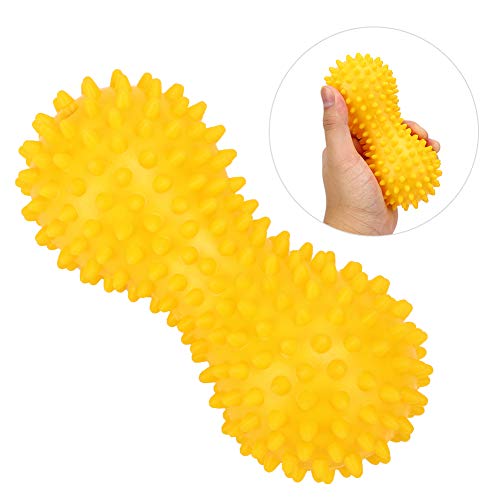 aqxreight , Spiky Fascia Relaxation for Fitness, High Density PVC Relief Tool with Strong Spikes, Plantar Foot & Full Body - color: Yellow