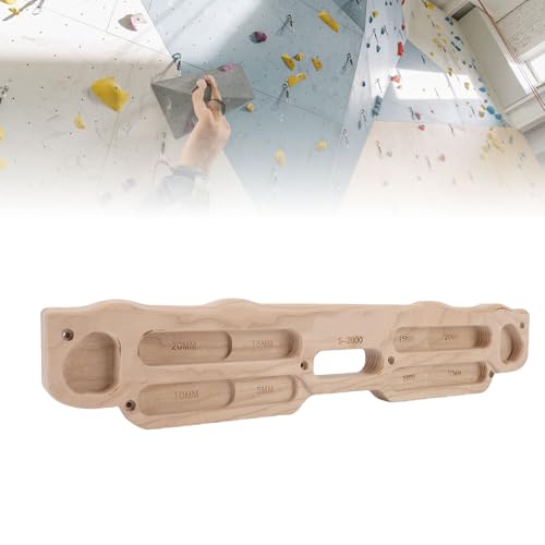 Dpofirs Bouldering Training Board for Finger Strength | Solid Wood Climbing Hangboard with Mounting Kit, Home Gym Pull Up Bar Friendly