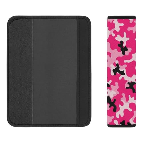 Universal Soft and Comfortable Camo Pink Camouflage Seat Belt Shoulder Pad for Girls and Boys, Most Cars, 2 Pack Seat Belt Covers Cushion Shock Absorption - color: Pattern 702