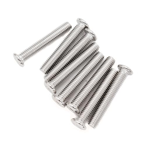 10pcs M6 x 55mm Rivet Countersunk Socket Cap Allen Head Bolts Screws Connecting for Furniture, 304 Stainless Steel - size: 10pcs M6 x 55mm
