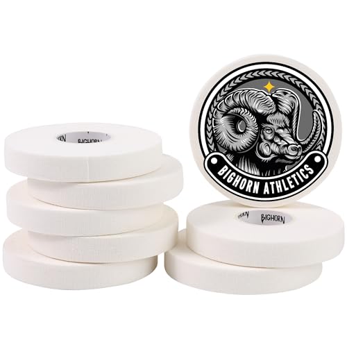Bighorn Athletics Finger Tape, Male Climber Tin, 0.5" x 45ft, 8Rolls, White | Climbing tape with retro design tape holder for tension support & bouldering. EZ tear, strong adhesive, residue-free. - color: White