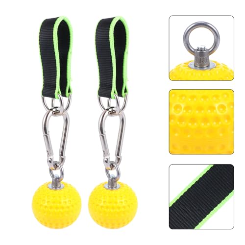 STOBAZA Climbing Grip Ball Hand Grip Strength Exerciser with Hanging Rings for Pull-up Training Finger and Wrist Strength Workout Fitness Equipment for Rock Climbing Random Color