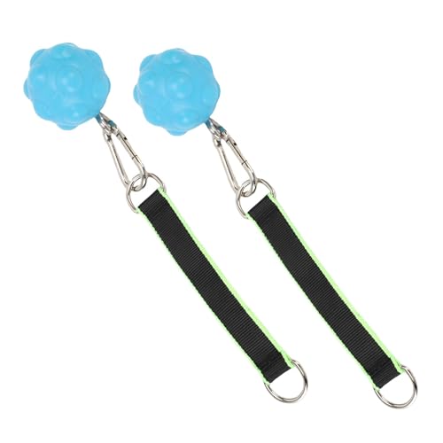 RiToEasysports Pull Up Ball Grips, TPE Climbing Training Ball with Stainless Steel for Strength Workout, Gym Home Exercise - color: Blue
