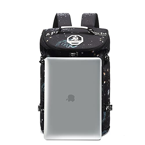 Kalesi Cool Gym Duffle Bag Backpack 4-Way Waterproof with Shoes Compartment for travel Sport Hiking laptop Lightweight - color: Starry Sky