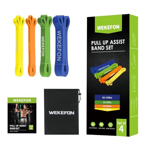 Resistance Bands Set, Pull Up Assist Bands - Stretch Resistance Band - Mobility Band Powerlifting Exercise Bands for Resistance Training, Physical Therapy, Home Workouts - color: Quad-color