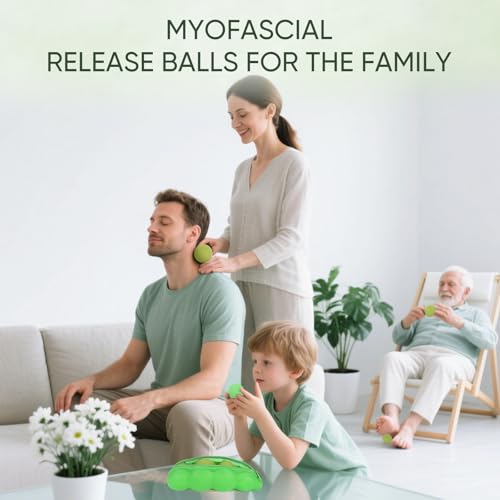 Silicone Massage Lacrosse Balls Set - Small Hard Myofascial Release Balls for Feet, Hands, Neck, Yoga, Deep Tissue Muscle Mobility Massage (4-Pack)