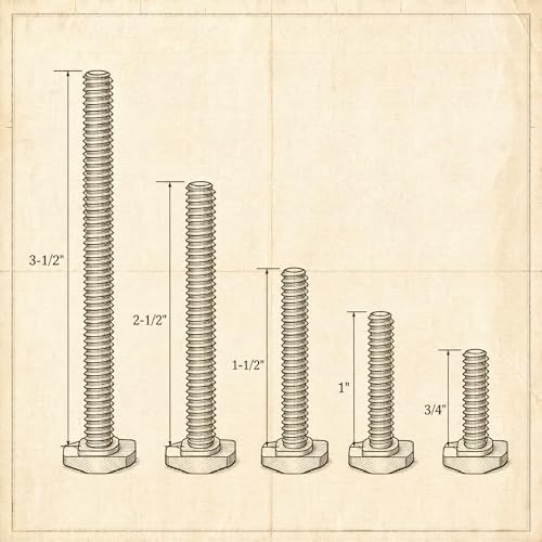 O'SKOOL T-Slot Bolts Drop-in T-Bolts Assortment 40PCS, 1/4"-20 Thread T Track Bolts Set in 3/4", 1", 1-1/2", 2-1/2", 3-1/2" for T-Track for Woodworking, HWR006 - style: Drop In T-Bolts Assortment, Set of 40