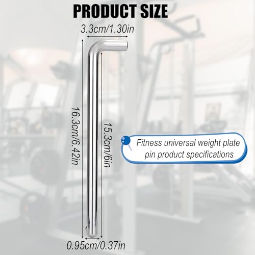 NQEUEPN Weight Stack Pin, 3/8 Inch Diameter 6 Inch Weight Loading Pin L Shaped Pin Tensile Weight Stack Extender Pin Weight Selector Pin Gym Pin Fitness Gym Equipment for Home Gym