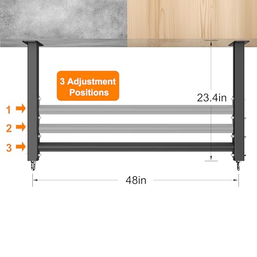 Ceiling Mounted Pull Up Bar, Heavy Duty 700 LBS Multi Grip Pull Up Bars, 16"/24" Rafter Chin Up Bar, Ceiling Joist for Garage/Gym/Basement with Comfortable Grip & Round Anchors, Easy to Install - color: Black
