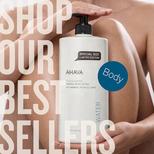 AHAVA Dead Sea Water Mineral Hand Cream - Hand Moisturizer For Dry Cracked Hands, Light & Fast Absorbing, Enriched with Exclusive blend Osmoter, Smoothing Witch Hazel & Soothing Allantoin - size: 3.4 Ounce (Pack of 1)