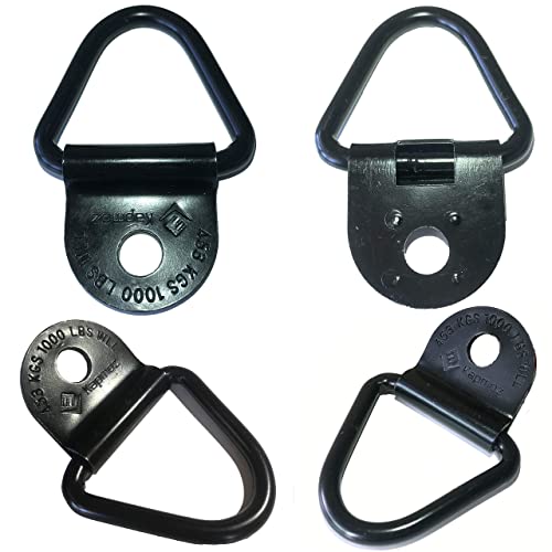 Heavy Duty Truck Bed Tie Down Anchors Rings Trailers Hook Cargo Bolt on V Ring Pickups Rail Accessories (4 Pack) - size: 4 Pack