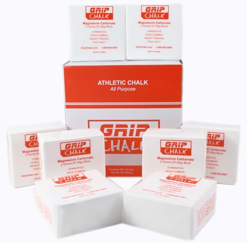 Grip Gym Chalk Gymnastics, Rock Climbing, Power Lifting, No Slip, No Moisture Chalk