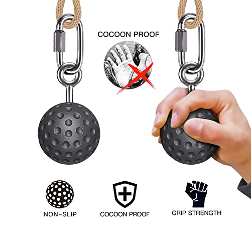 SELEWARE Pull Up Ball, Climbing Grip Attachment for Strength Training | Non-Slip Design Improves Grip Strength, Targets Forearms and Hands, Fits Chin Ups, Kettlebells and Resistance Workouts