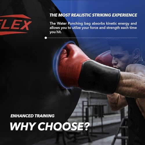 OHMY Flex Adjustable Water Punching Bag 22" 210 Pound with Easy-Lift 3:1 Pulley System - style: OHMY FLEX ADJUSTABLE WATER PUNCHING BAG 22" 210 Pound with Easy-Lift 3:1 pulley system