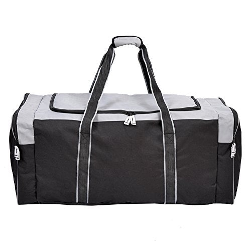 Jetstream Heavy Duty Multi Pocket Durable Sports Gym Equipment Travel Duffel Bag - color: XL 36" Grey, size: 36IN
