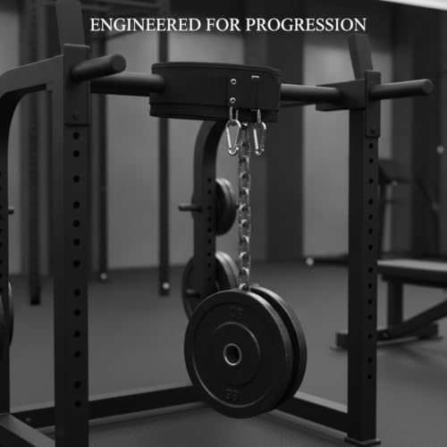 Weighted Dip Belt with Iron Chain for Pull Ups and Dips, Heavy Duty Strength Training Attachment (1 PC) - size: 3.94 x 3.15 x 1.18 in