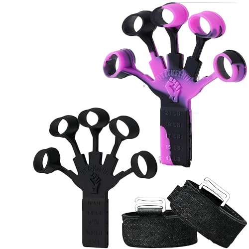Grip Strength Trainer with Forearm Strengthener, Hand Grip Strengthener, Hand Extension Exerciser, Stress Relief Ball and Hand Grip Strengthener for Muscle Building and Injury Recover(5 PCS) - color: 01-Camouflage-Black