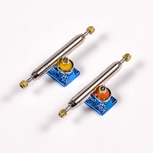 Fingerboard Trucks with Upgraded Urethane Bushings and Pivot Cup,34mm 32mm Width,Normal Kingpin (Blue, 34mm) - color: Blue, size: 34mm