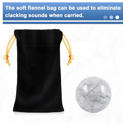 Learay 2Pcs Baoding Balls, Boading Balls for Hand Therapy, Misty-Gray 1.57" | Chinese Health Exercise Massage Balls with Carry Pouch for Stress Relief Meditation Ball - color: Misty-gray/1.57 Inch