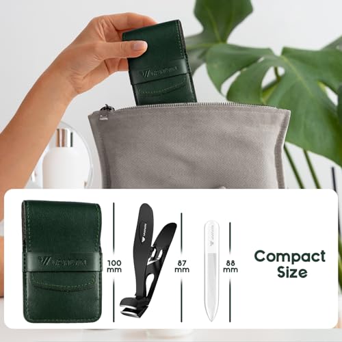 Angled Head Nail Clippers for Seniors, Ergonomic Toenail Clippers for Thick Nails with Wide Jaw Opening, Premium Steel Nail Cutter Nail Clippers with Catcher for Men and Women Black - style: Black Angled Head