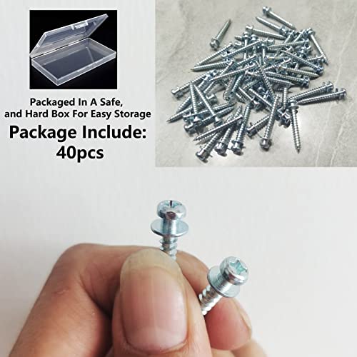 Silver Bear Claw Screws, Double-Headed Drywall Picture Hanger, 40 | Anchorless self-tapping wall hooks for D-rings, sawtooth & keyholes, picture hanging hardware screws for frames & mirrors - style: Silver-Short