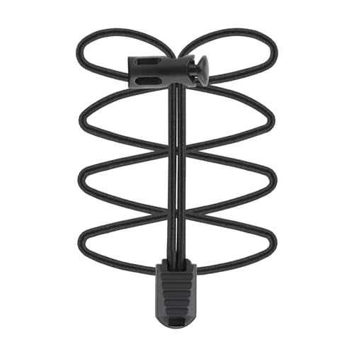 36Pack Elastic Cord End Locks, 12.2x20mm Plastic Cord Clamps for Bungee Shock Rope, Secure Tightening Caps for DIY Bracelets, Bag Strings, Drawstrings, Tarp Tie Downs (Black)