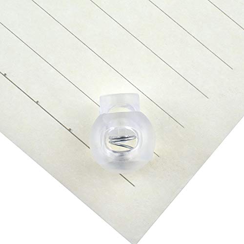 Spring Elastic Fastener Toggles Plastic Cord Lock Buttons Stopper Slider Thread Smooth Hold Tightly - color: Clear-18*15mm 40pcs