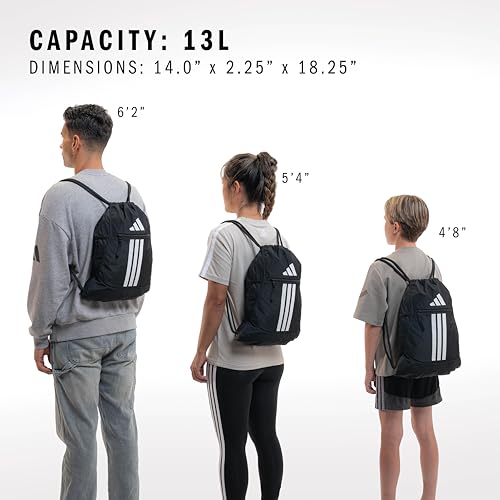 adidas Alliance Sackpack – Drawstring Backpack for Sports, Small Gym Bag, Team Navy Blue 2/3, OSFA - color: Team Navy Blue 2/3